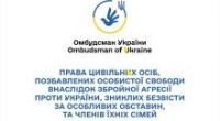 ПРАВА ЦИВІЛЬНИХ ОСІБ, СТОСОВНО ЯКИХ ВСТАНОВЛЕНО ФАКТ ПОЗБАВЛЕННЯ ОСОБИСТОЇ СВОБОДИ ВНАСЛІДОК ЗБРОЙНОЇ АГРЕСІЇ ПРОТИ УКРАЇНИ, ТА ЧЛЕНІВ ЇХНІХ СІМЕЙ
